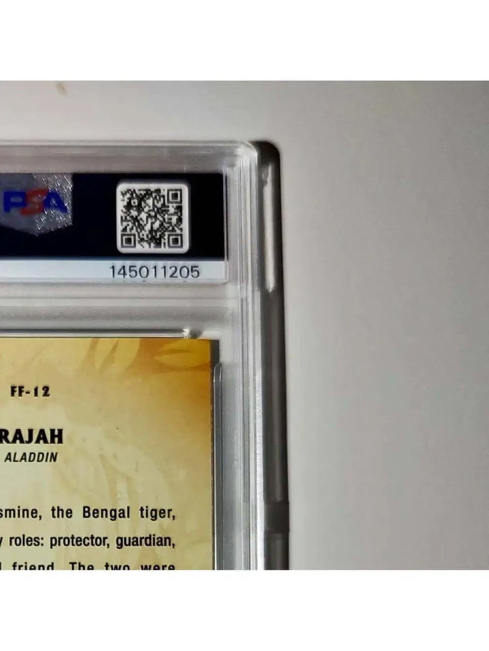 Rajah 2025 Topps Disney #FF-12 Furry Friends Card Aladdin PSA 9